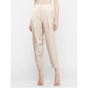 Express High Waisted Satin Pleated Ankle Pants XL